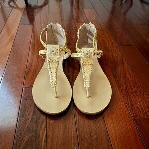 Jack Rogers Gold Braided Sandal